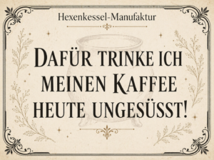 Dafür trinke ich meinen Kaffee heute ungesüsst!  (H04)